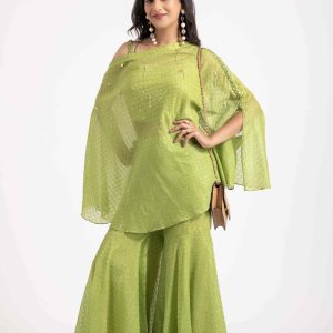 Kind Cape Sharara Set by Amiraga